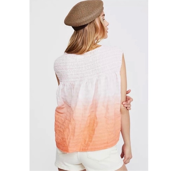NEW FREE PEOPLE OMBRÉ SLEEVELESS BLOUSE - Picture 7 of 9